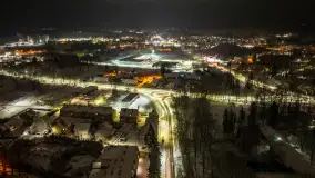 Zimowy Kętrzyn w nocy, styczeń 2024 r. - zdjęcie 9