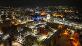 Zimowy Kętrzyn w nocy, styczeń 2024 r. - zdjęcie 39