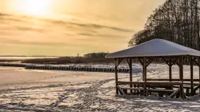 Zimowo i przed zachodem słońca na przystani Harsz Zdorkowo - zdjęcie 22