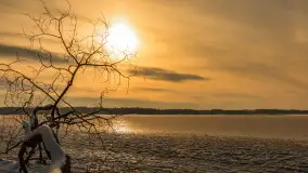 Uroki zimy nad jeziorem Dargin w porcie Dziki Harsz - zdjęcie 26