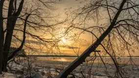 Uroki zimy nad jeziorem Dargin w porcie Dziki Harsz - zdjęcie 37