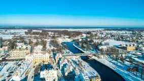 Zimowy Pisz na ujęciach z drona, styczeń 2024 r. - zdjęcie 10