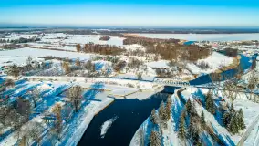 Zimowy Pisz na ujęciach z drona, styczeń 2024 r. - zdjęcie 18