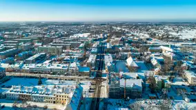 Zimowy Pisz na ujęciach z drona, styczeń 2024 r. - zdjęcie 44