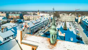 Zimowy Pisz na ujęciach z drona, styczeń 2024 r. - zdjęcie 24