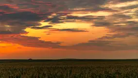 Zachód słońca na wschodnich obrzeżach Kętrzyna, sierpień 2023 r. - zdjęcie 4