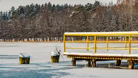 Zimowy spacer nad jeziorem Gołdopiwo niedaleko Żabinki, styczeń 2024 r. - zdjęcie 13