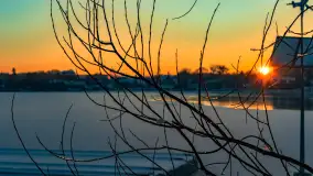 Zachód słońca nad jeziorem Tałty, Mikołajki, styczeń 2024 r. - zdjęcie 8