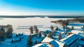 Bełdany, Piaski i Mazurski Raj z lotu ptaka, styczeń 2024 r. - zdjęcie 27