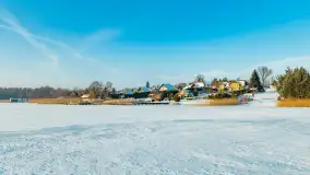 Jezioro Tajty i wieś Wrony przed zachodem słońca, styczeń 2024 r. - zdjęcie 34