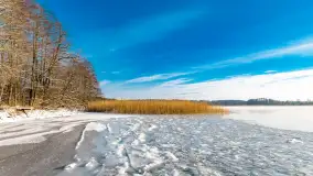 Zimowe jezioro Gołdopiwo w okolicach Przerwanek, styczeń 2024 r. - zdjęcie 15