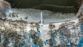 Zimowe jezioro Gołdopiwo w okolicach Przerwanek, styczeń 2024 r. - zdjęcie 46