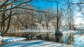 Zima nad rzeką Dajna, witajcie na bajecznych Mazurach, styczeń 2024 r. - zdjęcie 8