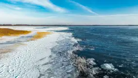 Zima nad jeziorem Dargin, styczeń 2024 r. - zdjęcie 1