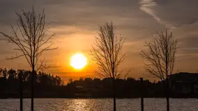 Zachód słońca w Mikołajkach, luty 2024 r. - zdjęcie 12