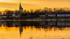 Zachód i rozlewiska przy Karolewie, luty 2024 r. - zdjęcie 8