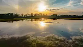 Przedwiośnie i mazurskie rozlewiska na polach i łąkach, luty 2024 r. - zdjęcie 26