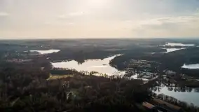 Mazury z drona przy jeziorze Kisajno, luty 2024 r. - zdjęcie 14