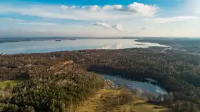 Mazury z drona przy jeziorze Kisajno, luty 2024 r. - zdjęcie 7