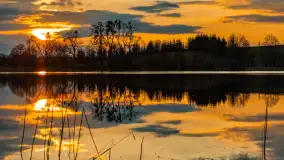 Zachód słońca nad jeziorem Głęboka Kuta, marzec 2024 r. - zdjęcie 17
