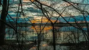 Zachód słońca nad jeziorem Głęboka Kuta, marzec 2024 r. - zdjęcie 25