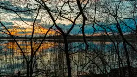 Zachód słońca nad jeziorem Głęboka Kuta, marzec 2024 r. - zdjęcie 14