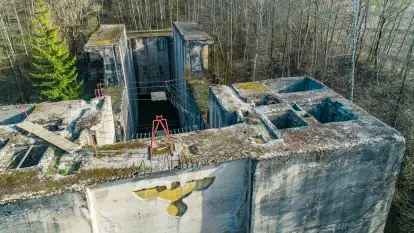 Śluza Leśniewo Górne na zdjęciach z drona, marzec 2024 r.