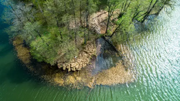 Ruciane-Nida, jezioro Nidzkie i OW Wodnik, wiosennie z drona - zdjęcie 5