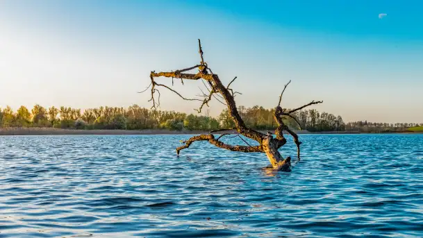 Zachód słońca nad jeziorem Salęt, kwiecień 2024 r. - zdjęcie 6
