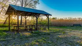 Zachód słońca nad jeziorem Salęt, kwiecień 2024 r. - zdjęcie 18