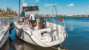 Słoneczne popołudnie w Marina Sośnica w Rynie, kwiecień 2024 r. - zdjęcie 16