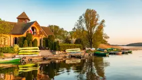 Zachód słońca nad jeziorem Ełckim w Ełku, maj 2024 r. - zdjęcie 7