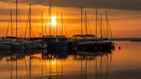 Wschód słońca w PTTK Wilkasy, jezioro Niegocin, maj 2024 r. - zdjęcie 3