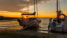 Zachód słońca w przystani Rajcocha, lipiec 2024 r. - zdjęcie 2