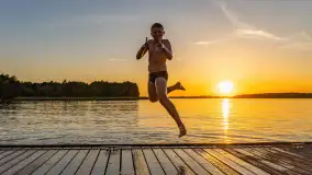 Zachód słońca nad jeziorem Święcajty, Ognisty Ptak, sierpień 2024 r. - zdjęcie 18