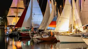 XXV Zlot Klubu Jacht Oldtimer, zdjęcia nocne, sierpień 2024 r. - zdjęcie 29