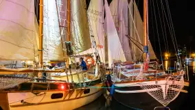 XXV Zlot Klubu Jacht Oldtimer, zdjęcia nocne, sierpień 2024 r. - zdjęcie 5