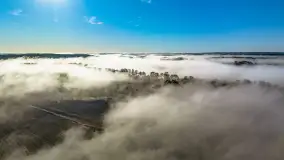 Mgły nad mazurskimi polami i łąkami, październik 2024 r. - zdjęcie 18