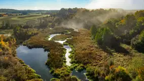Mgły nad mazurskimi polami i łąkami, październik 2024 r. - zdjęcie 1