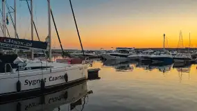 Kilka zdjęć po zachodzie słońca w ekomarinie Giżycko, wrzesień 2024 r. - zdjęcie 9