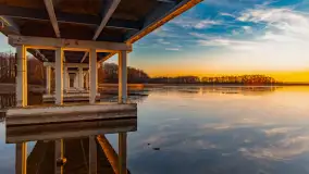 Wschód słońca nad jeziorem Dargin, most Sztynorcki, grudzień 2024 r. - zdjęcie 22