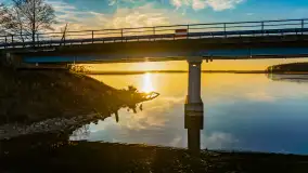 Wschód słońca nad jeziorem Dargin, most Sztynorcki, grudzień 2024 r. - zdjęcie 46