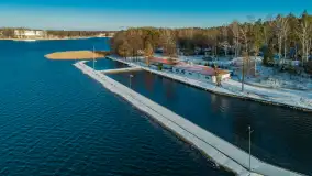 Jezioro Kisajno, Tajty, Piękna Góra w zimowej scenerii z drona - zdjęcie 15