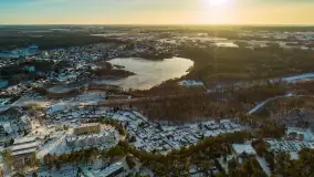 Zimowe jezioro Tajty i okolice z drona, styczeń 2025 r. - zdjęcie 10