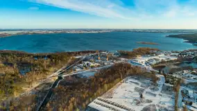 Zimowe jezioro Tajty i okolice z drona, styczeń 2025 r. - zdjęcie 6