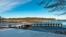 Łabędzi Ostrów w Pięknej Górze w zimowej aurze, styczeń 2025 r. - zdjęcie 5