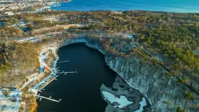 Zimowe Mazury na ujęciach z drona, styczeń 2025 r. - zdjęcie 12