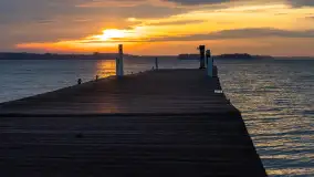 Zachód słońca nad jeziorem Dargin, styczeń 2025 r. - zdjęcie 10