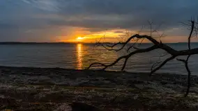 Zachód słońca nad jeziorem Dargin, styczeń 2025 r. - zdjęcie 3