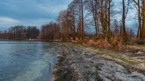 Zachód słońca nad jeziorem Dargin, styczeń 2025 r. - zdjęcie 20